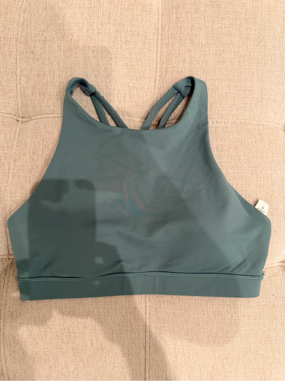 lululemon athletica Teal High-Neck Strappy Sports Bra